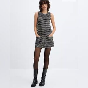 NWT MANGO Short Tweed Jumpsuit- Small